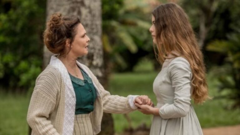 ‘Além do Tempo’: Gema revela a Lívia que seu pai finalmente foi encontrado