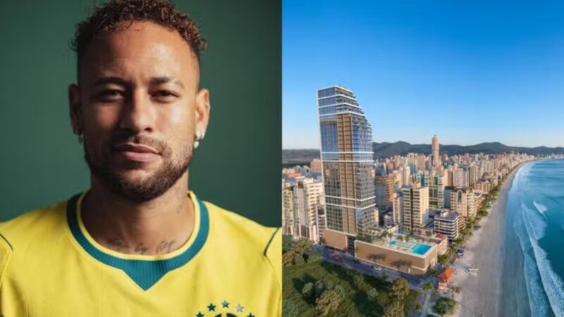 Prédio do Neymar em Santa Catarina entra em reta final de construção — Foto: Divulgação
