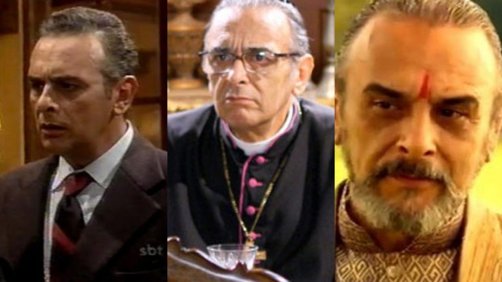 Luiz Baccelli em Pérola Negra, As Pupilas do Senhor Reitor e Caminho das Índias (Reprodução – SBT – TV Globo)