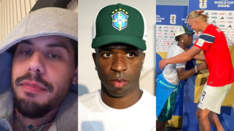 Climão? Zé Felipe faz comentário polêmico ao ver Vini Jr. abraçar Haaland após derrota na Copa do Mundo