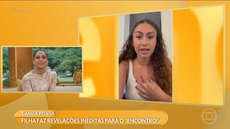 Atriz Camila Pitanga participa do programa 'Encontro' e recebe declaração especial da filha, Antonia Pitanga 
