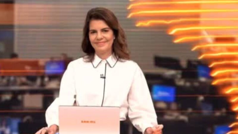 Graciela Andrade na bancada do Bom Dia Brasil - (Reprodução: TV Globo/Instagram)