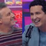 ‘Domingão’: Veja a reação de Huck ao descobrir que é ‘pai’ de Rafael Portugal