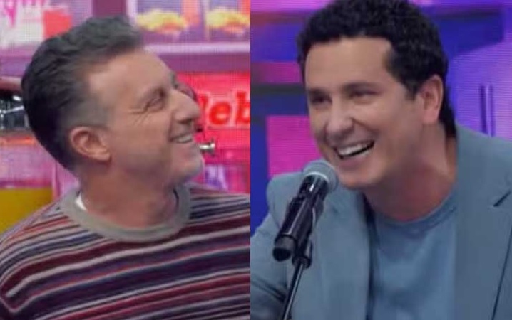 ‘Domingão’: Veja a reação de Huck ao descobrir que é ‘pai’ de Rafael Portugal
