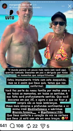 Margareth Serrão, mãe de Virginia Fonseca, lamenta morte de cunhado