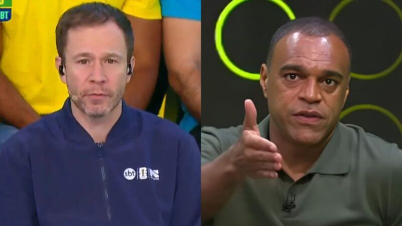 Tiago Leifert e Denilson - (Reprodução: SBT/SportTV)