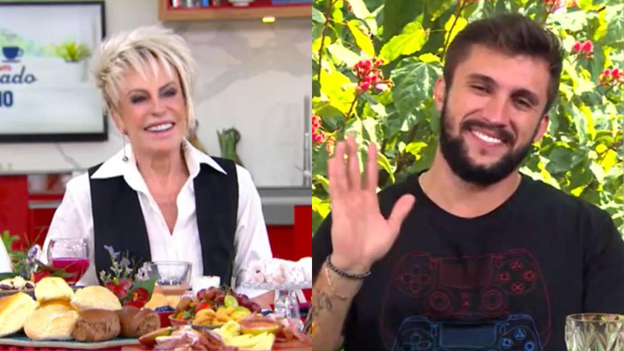 No ‘Mais Você’, Ana Maria Braga debocha e deixa Arthur do BBB21 sem graça: “Benefícios da banana”