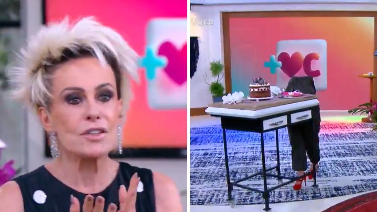 Ana Maria Braga fica perplexa ao ganhar bolo de aniversário inacreditável no Mais Você: “Gente, o que é isso?”