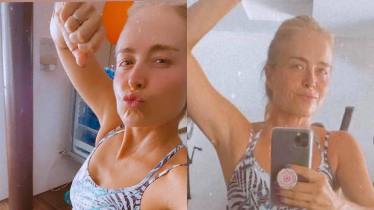 Aos 47 anos, Angélica surge só de top e deixa barriga trincadíssima em evidência: “Surra de beleza”
