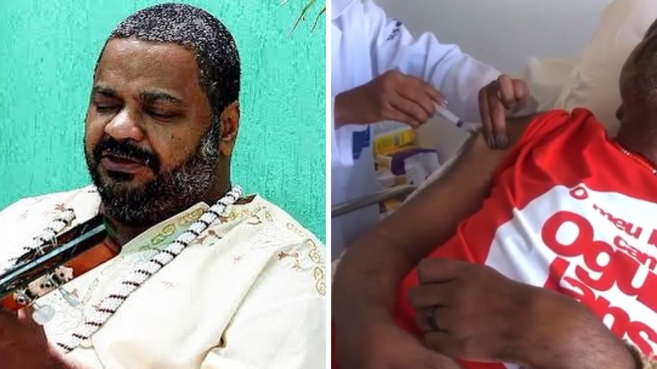 Quatro anos após AVC, Arlindo Cruz reaparece ao ser vacinado em casa: “Momento muito aguardado”