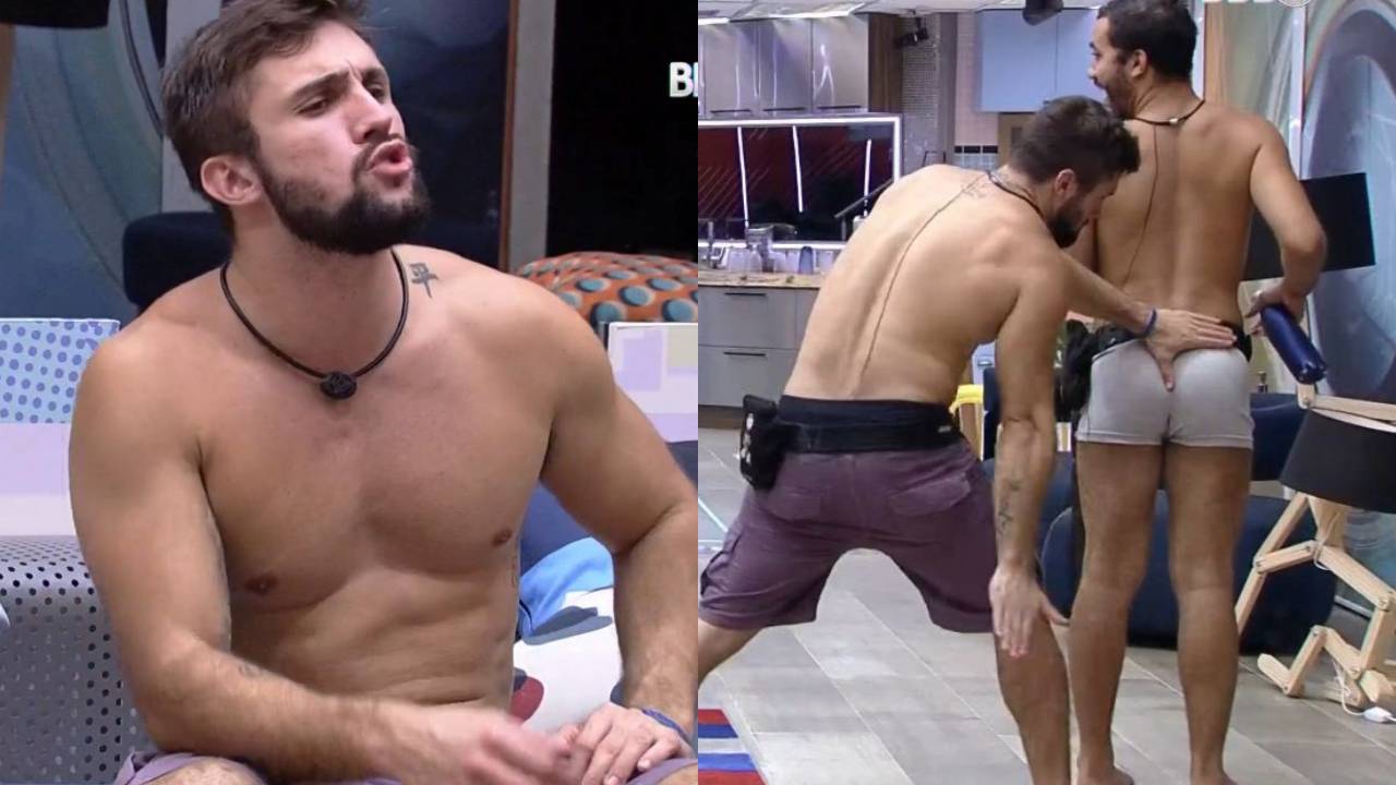 BBB21: Teve cachorrada! Só de cueca, Gilberto faz Arthur delirar e ganha tapão no bumbum: “Vou morder”