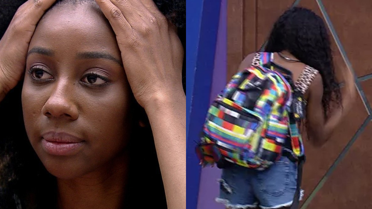 BBB21: Mas já? Camilla pega mochila e vai para a porta de saída do reality: “Muito bom”