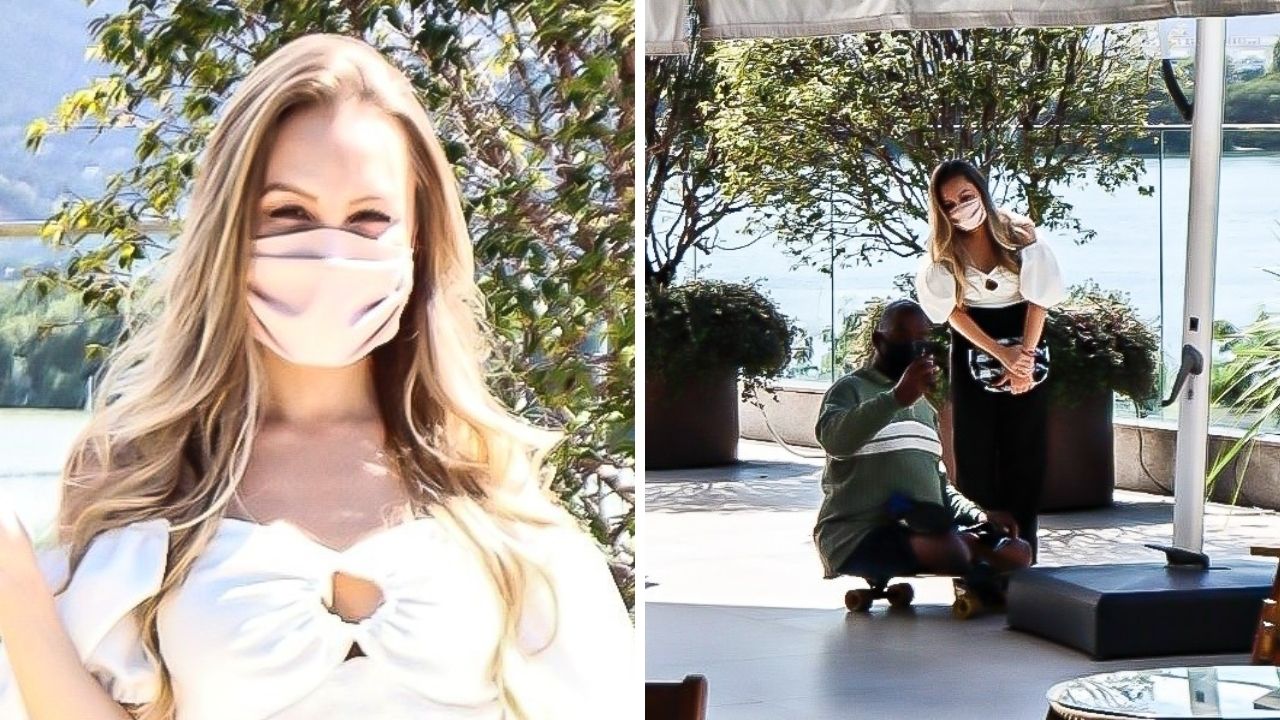 Após o BBB21, Carla Diaz sai para almoçar com a mãe, esbanja simpatia e atende com distanciamento os fãs