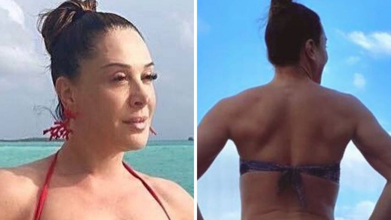 Aos 54 anos, bumbum de Claudia Raia vira assunto nas redes sociais em clique de biquíni: “Poderosa”
