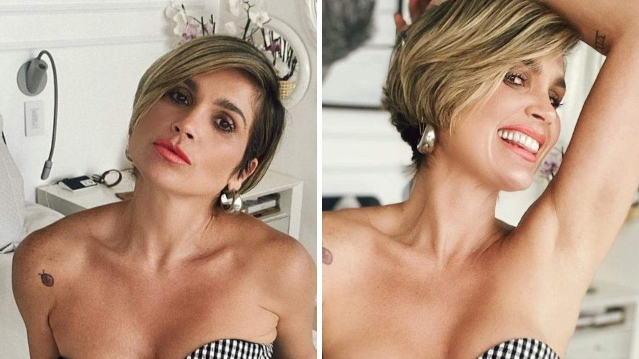 Flávia Alessandra coloca vestido sexy para ficar em casa e faz charme na cama de sua mansão: “Quem nunca?”