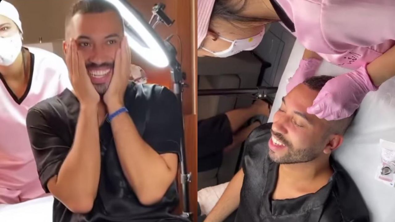 Fora do BBB21, Gilberto passa por intervenção estética às pressas e renova visual: “Madrugada de príncipe”