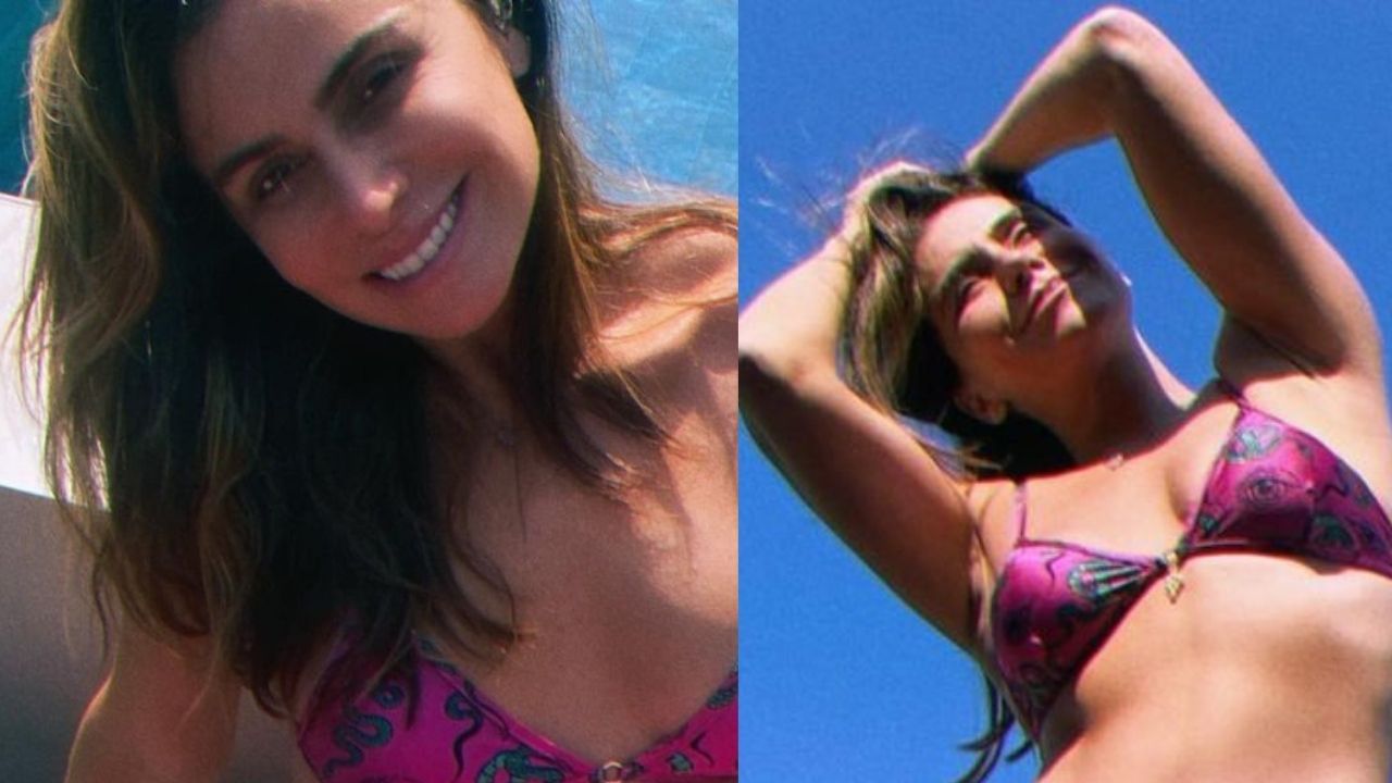 Em cliques ousados, Giovanna Antonelli ostenta abdômen definido aos 45 anos: “Que corpo é esse?”