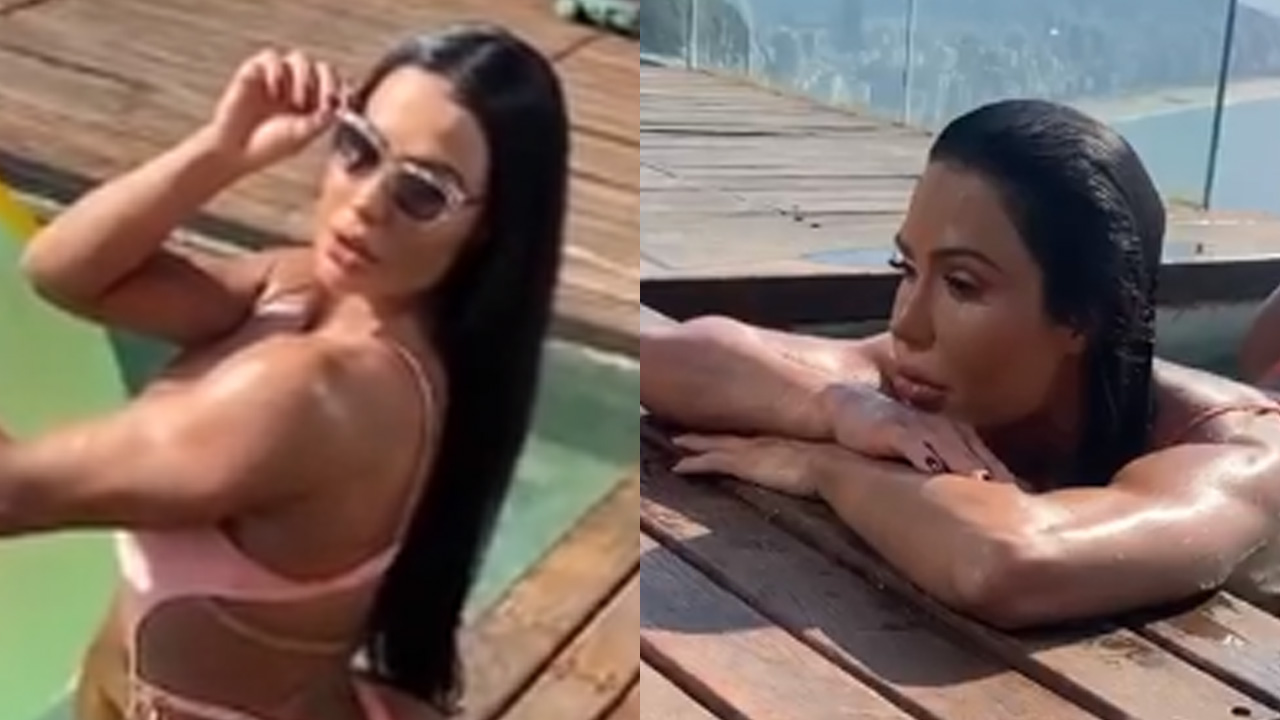 Gracyanne Barbosa empina bumbum em vídeo quente e seguidores brincam: “Sol saindo da montanha”