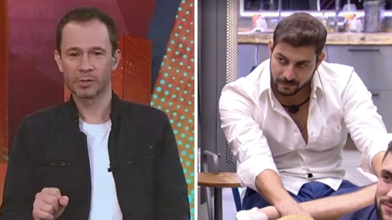 No especial do BBB21, Caio pede que Tiago Leifert desminta mentira que foi ao ar na final e gera climão: “Põe o vídeo”