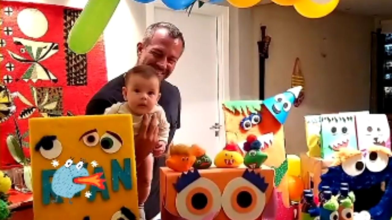 Dia especial! Malvino Salvador e Kyra Gracie celebram quarto mês de Rayan com festa íntima