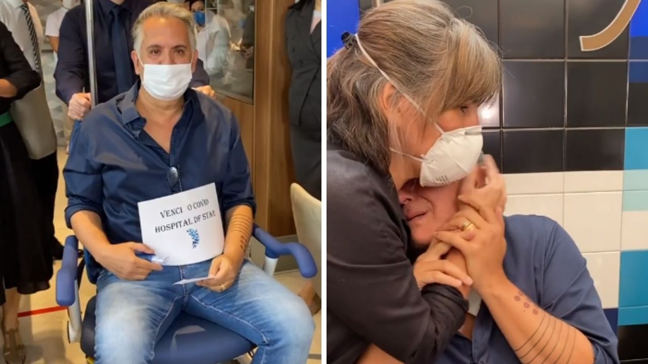 Emocionado, Orlando Morais recebe alta e se declara para Gloria Pires: “Soprou em meu pulmão e me fez voltar”