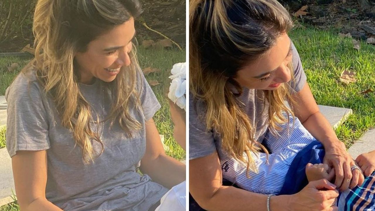 Raridade! Patrícia Abravanel surge com os filhos na área externa de sua mansão: “Eles estão enormes”