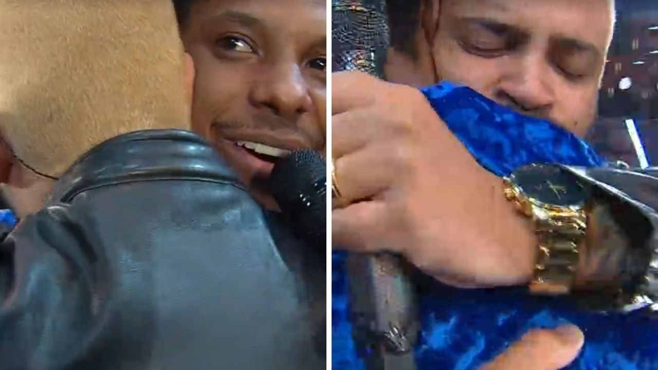 BBB21: Ao vivo na grande final, Projota e Lucas Penteado se abraçam, selam a paz e levam brothers às lágrimas