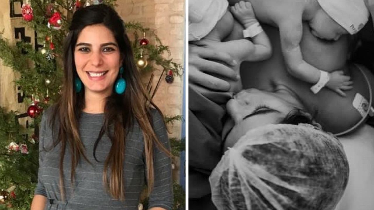 Que momento! André Rizek mostra os filhos gêmeos nos braços de Andreia Sadi após o parto: “Chorei de emoção”