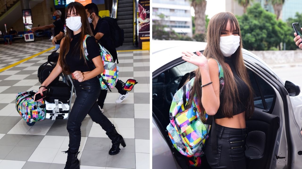 Após BBB21, Thaís Braz é flagrada desembarcando no aeroporto de Congonhas em São Paulo
