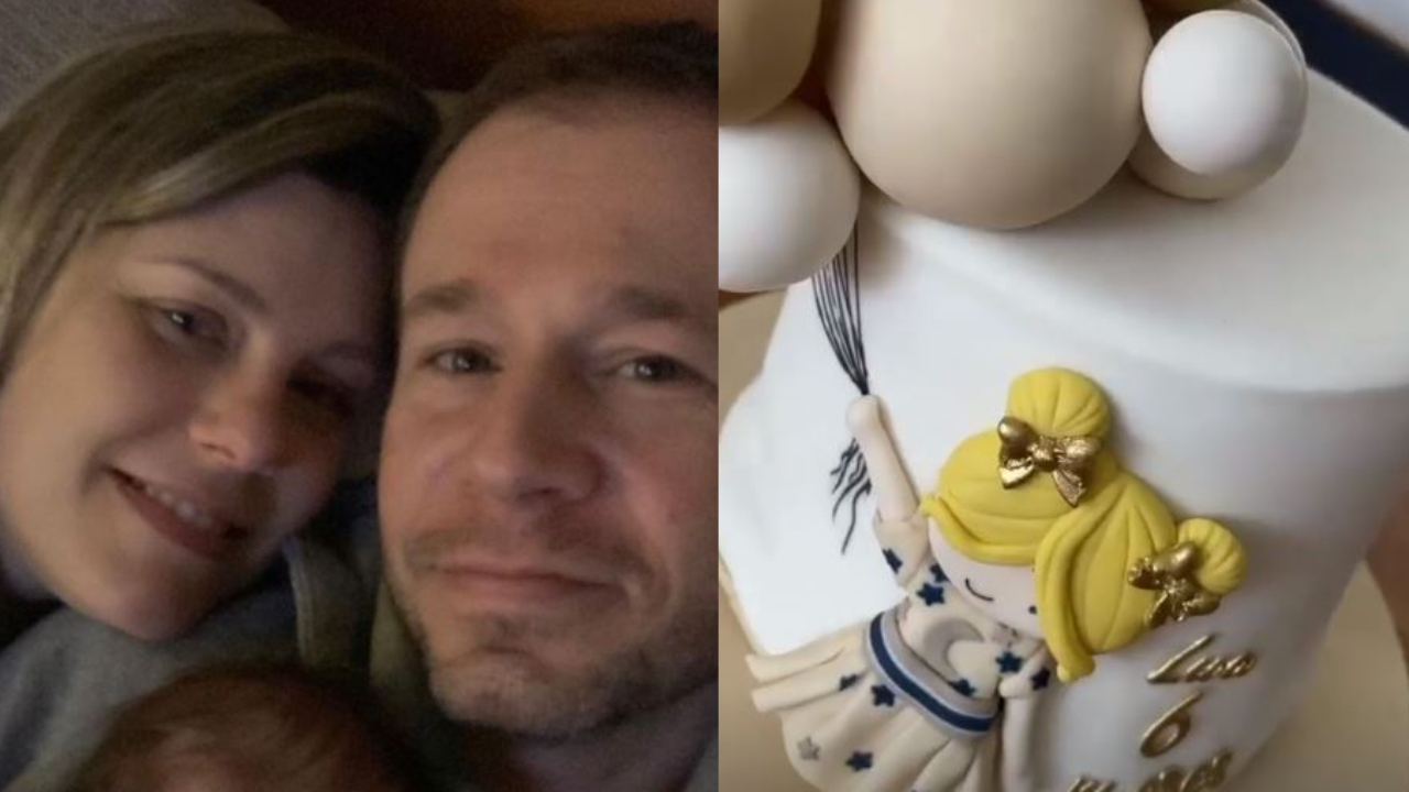 Tiago Leifert e Daiana Garbin comemoram os seis meses da filha com festinha especial e intimista; veja fotos