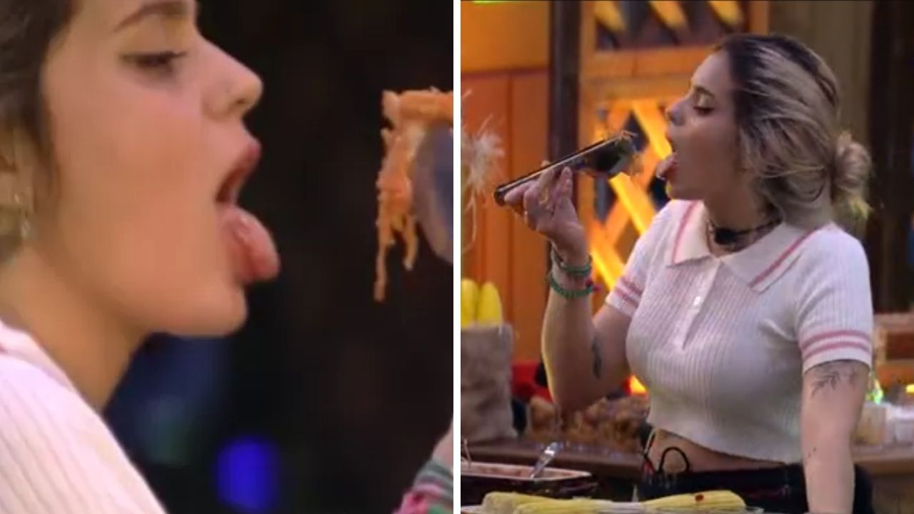 BBB21: Viih Tube usa pegador coletivo para colocar comida em sua própria boca e fãs detonam: “Que nojo!”