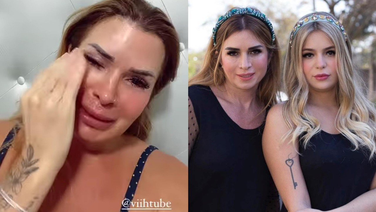 Mãe de Viih Tube do BBB21 surge aos prantos e nega que está fazendo drama: “Estou tentando me recompor”