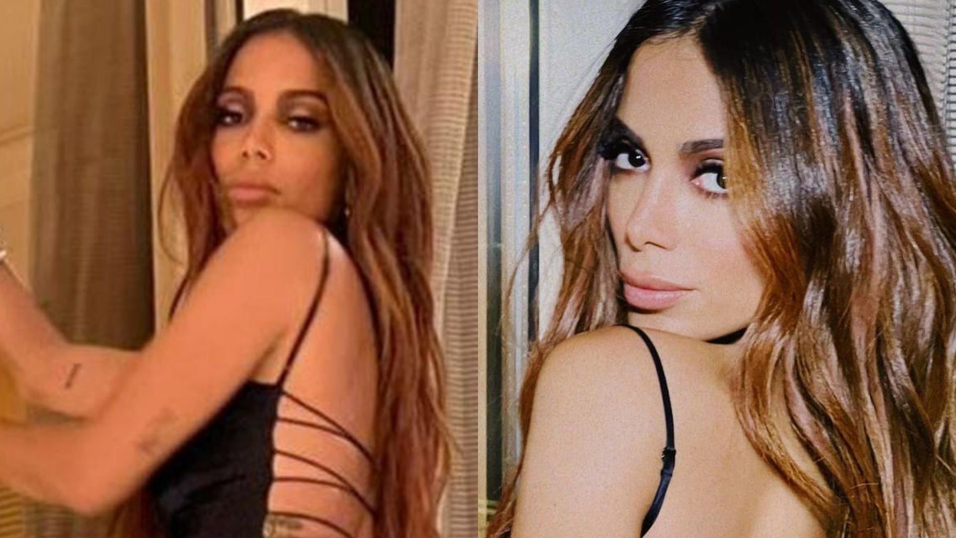 Anitta curte noite de vestido fendado e sensualiza com costas abertas: “Musa”