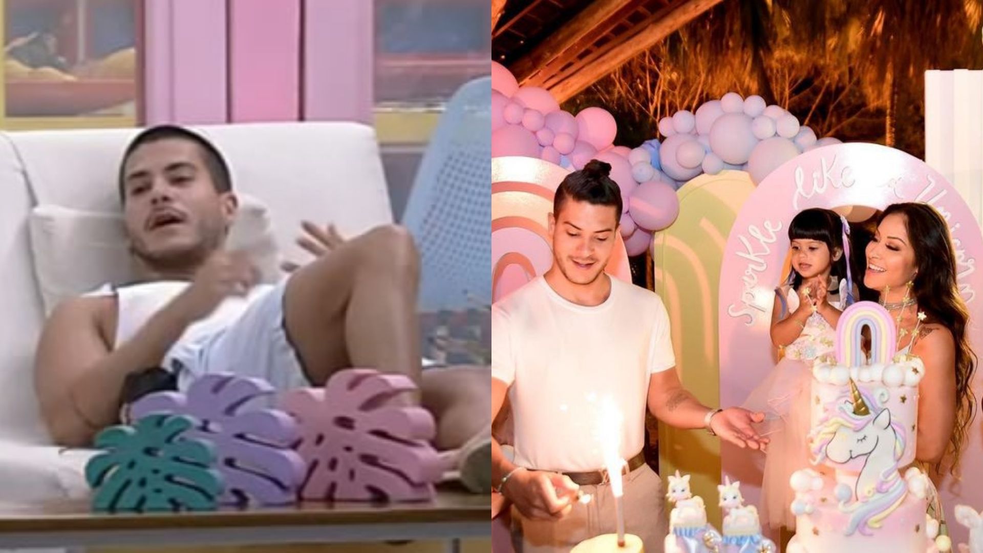 BBB22: Arthur Aguiar detalha festa de três aninhos da filha: “Só tocou louvor”