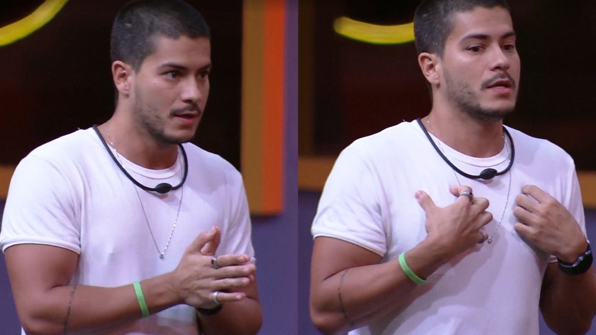 BBB22: Arthur coloca sister contra a parede e toma bronca de Tadeu ao vivo: “Você viu”