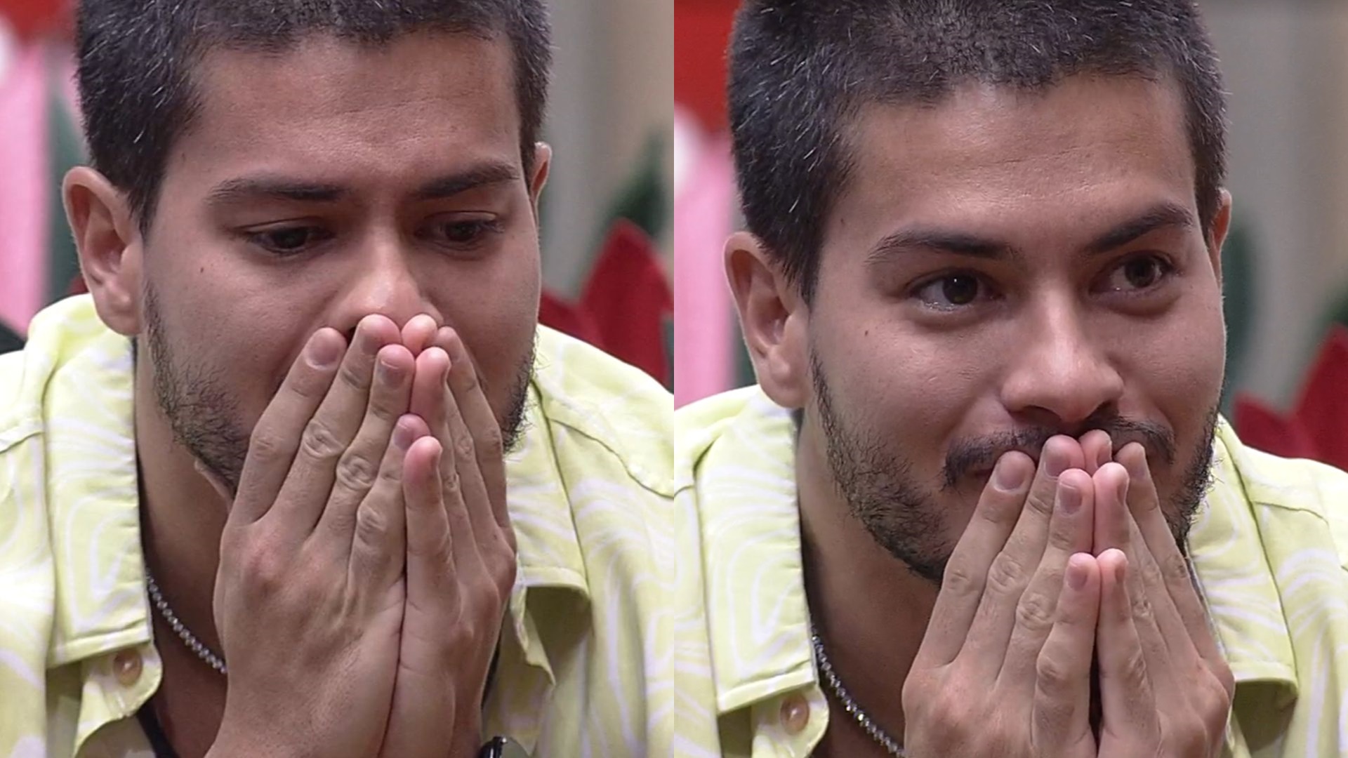 BBB22: Arthur recebe áudio surpresa da mãe e se emociona ao vivo: “Falta pouco”