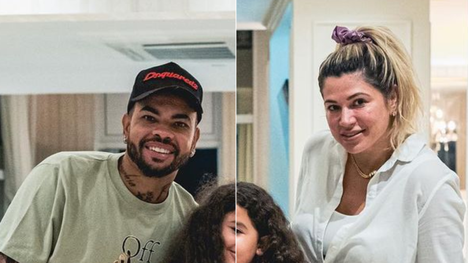 Elas cresceram! Dani Souza agarra as gêmeas e beleza das meninas impressiona