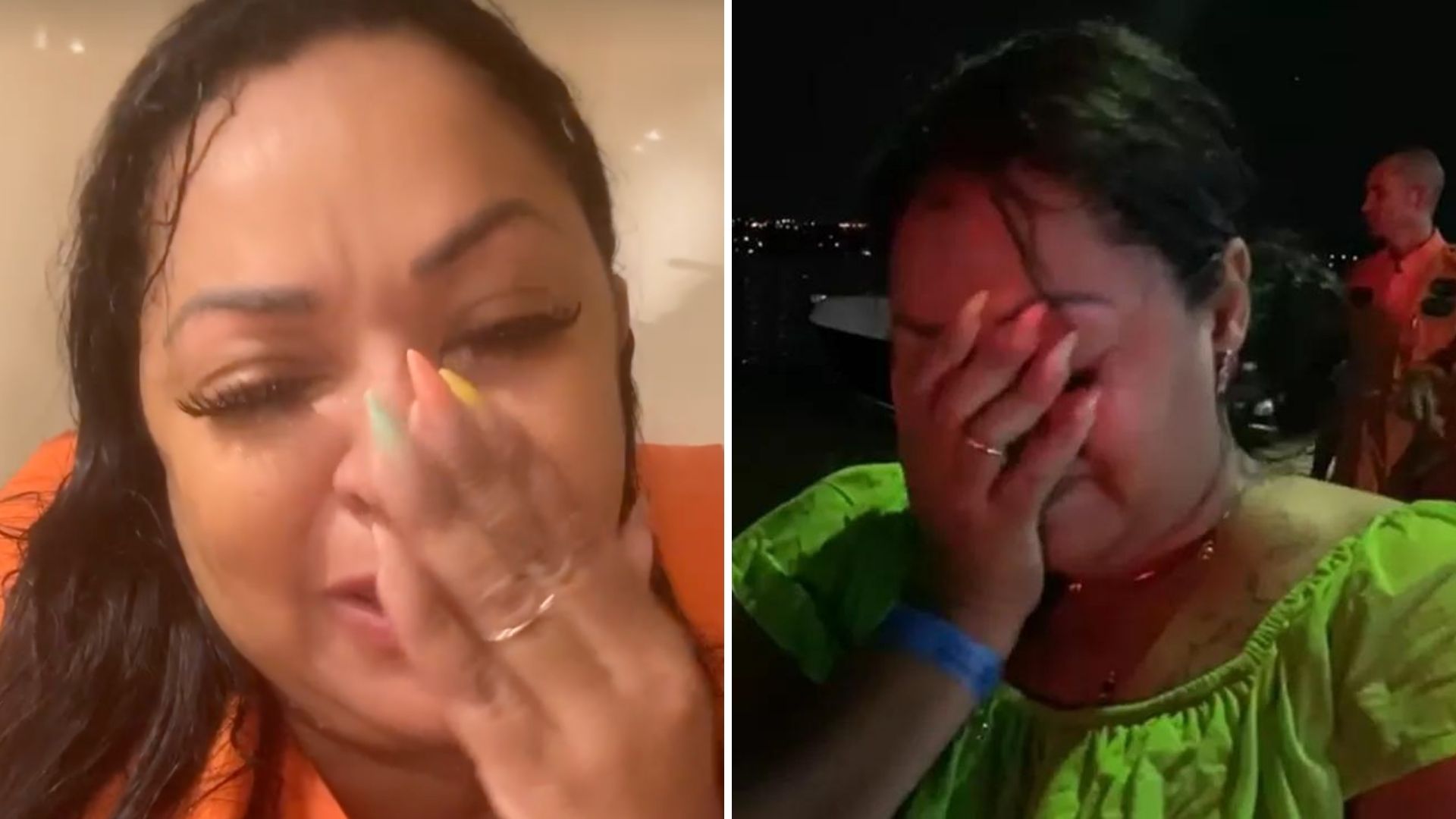 Ex-BBB Elis Nair surge aos prantos após ser resgatada de barco: “Estou em pânico”