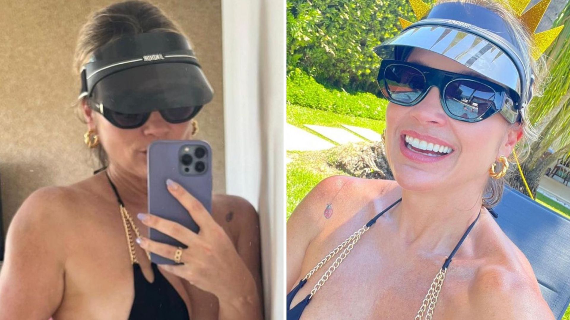 Aos 47 anos, Flávia Alessandra veste biquíni inusitado com calcinha micro: “Exuberante”