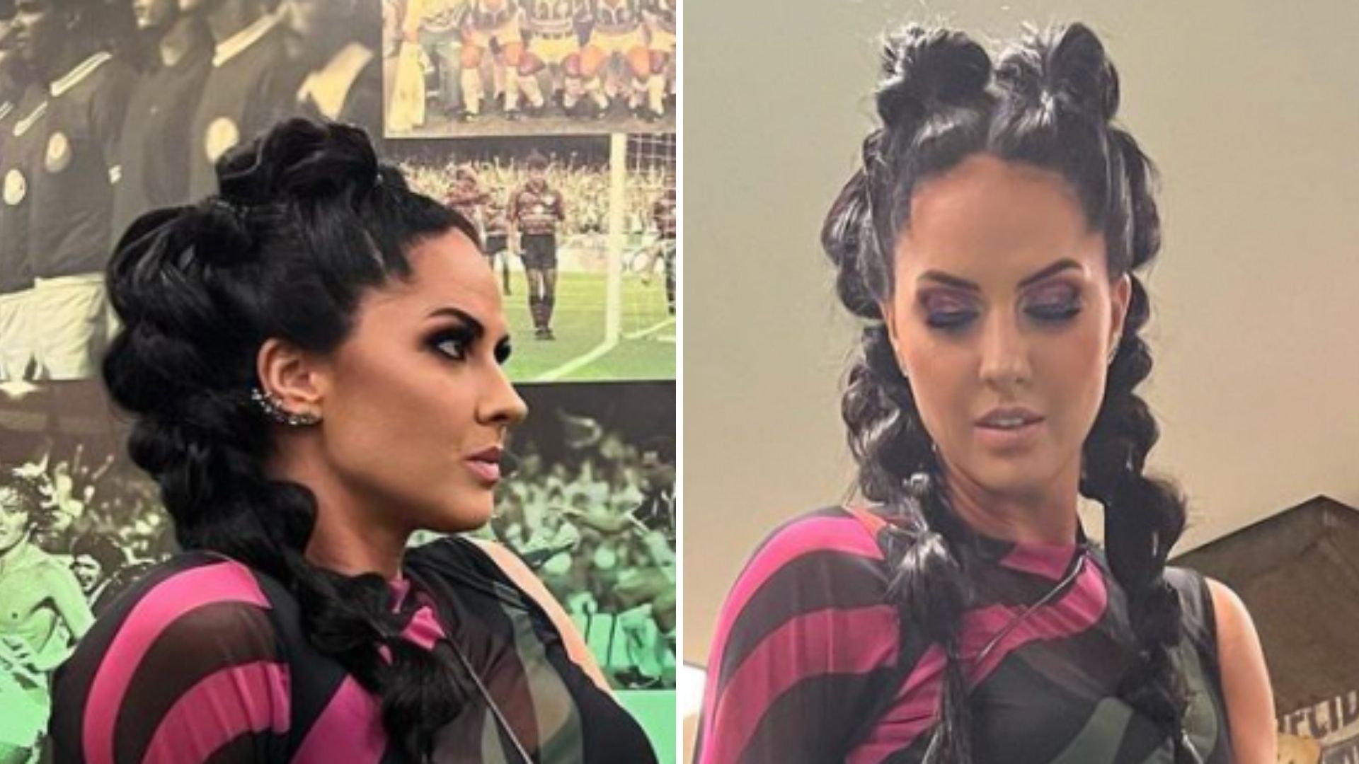 Graciele Lacerda visita vestiário e sensualiza com look transparente: “Passei mal”