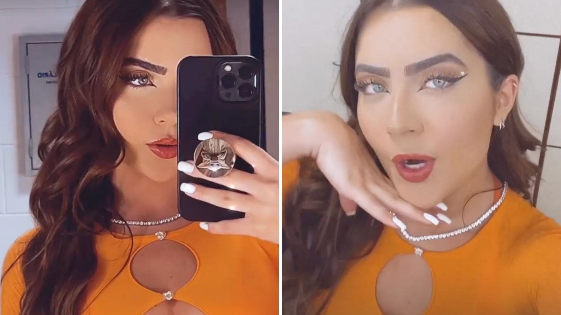 Jade Picon dispensa sutiã e escolhe vestido com decotão para especial do BBB22: “Pronta”