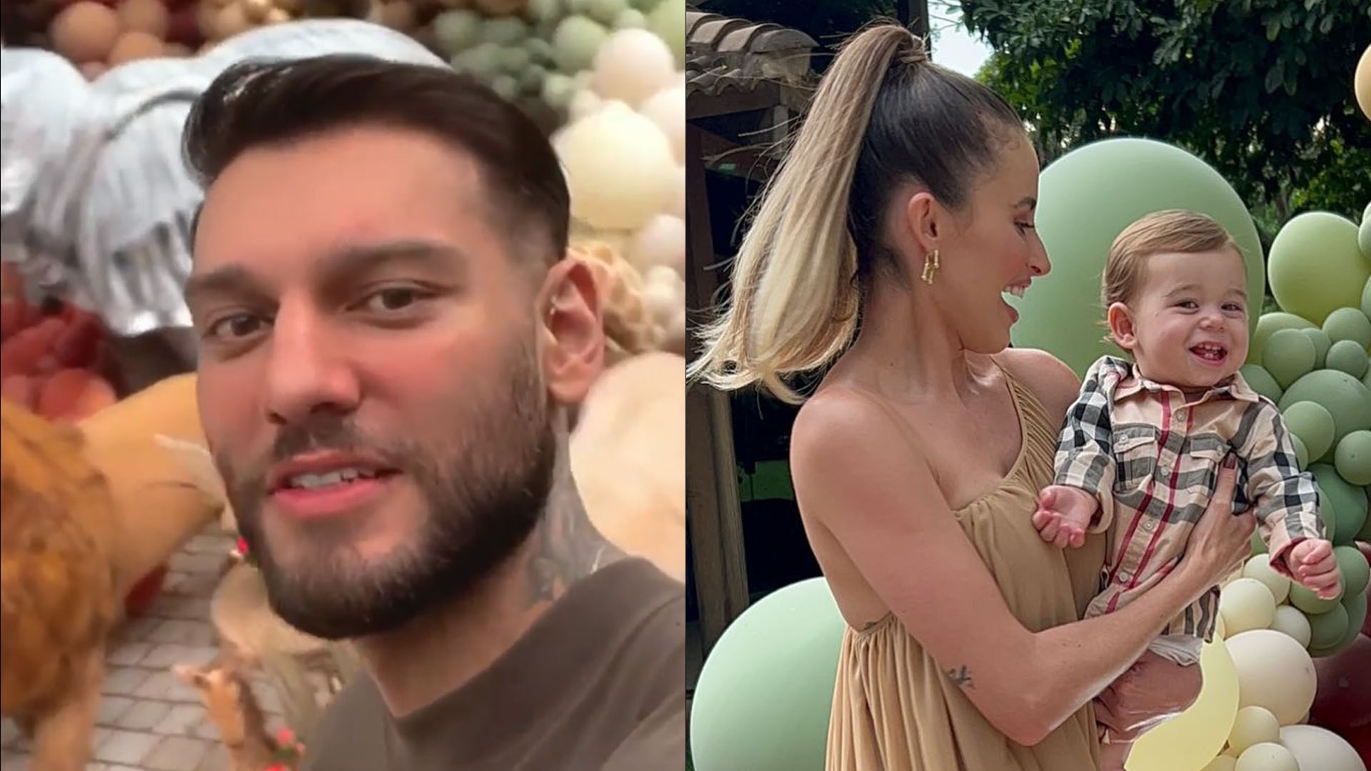 Esperança? Lucas Lucco e a ex-mulher surgem juntinhos em aniversário do filho