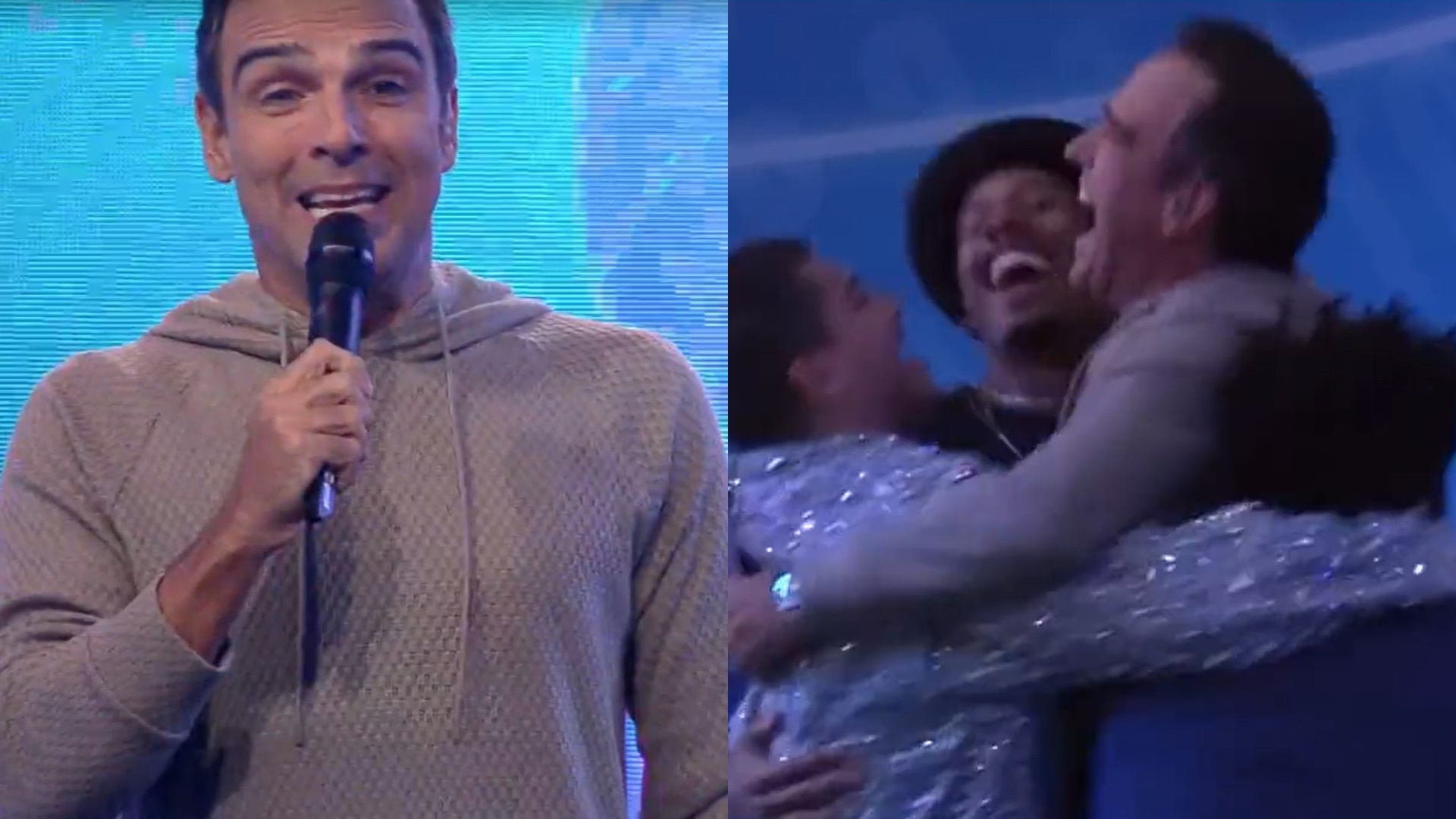 Tadeu quebra protocolo ao vivo na final do BBB22 e abraça brothers: “Coisa nenhuma”