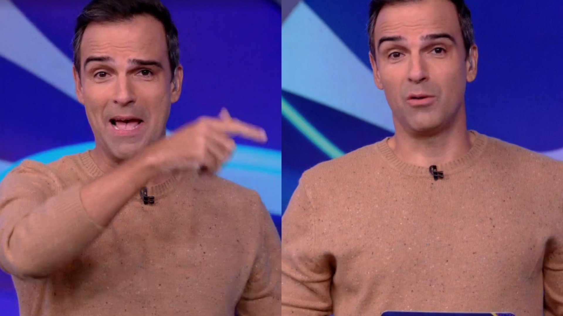 BBB22: Tadeu Schmidt debocha de Naiara Azevedo ao rever cena nojenta: “Largou o pé”