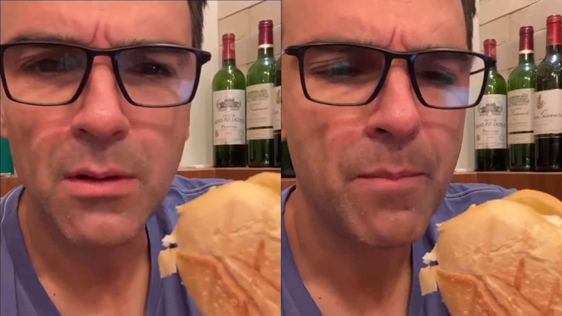BBB22: Indireta para a ‘padaria’? Tadeu Schmidt come pão e ironiza: “Nunca mais”