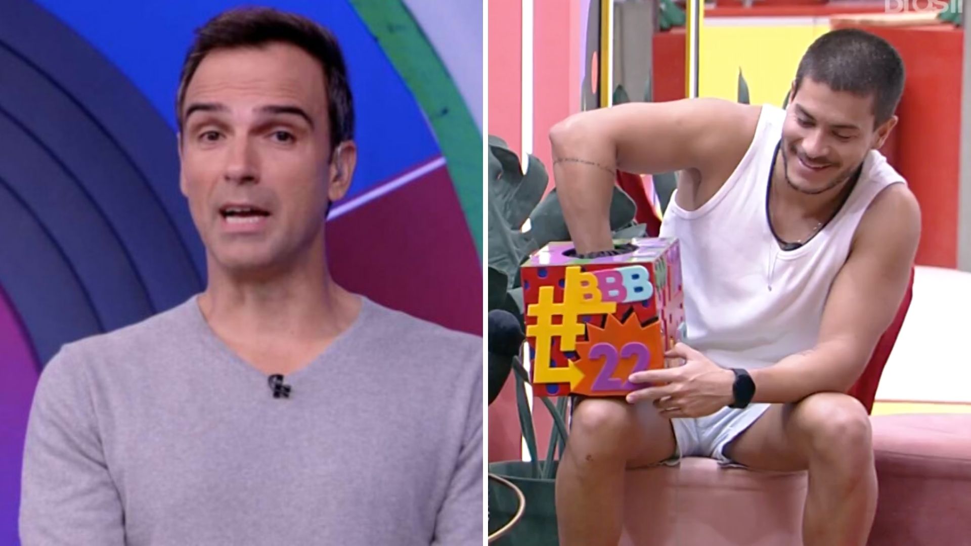 BBB22: Tadeu Schmidt se redime após críticas e arranca sorriso de Arthur Aguiar