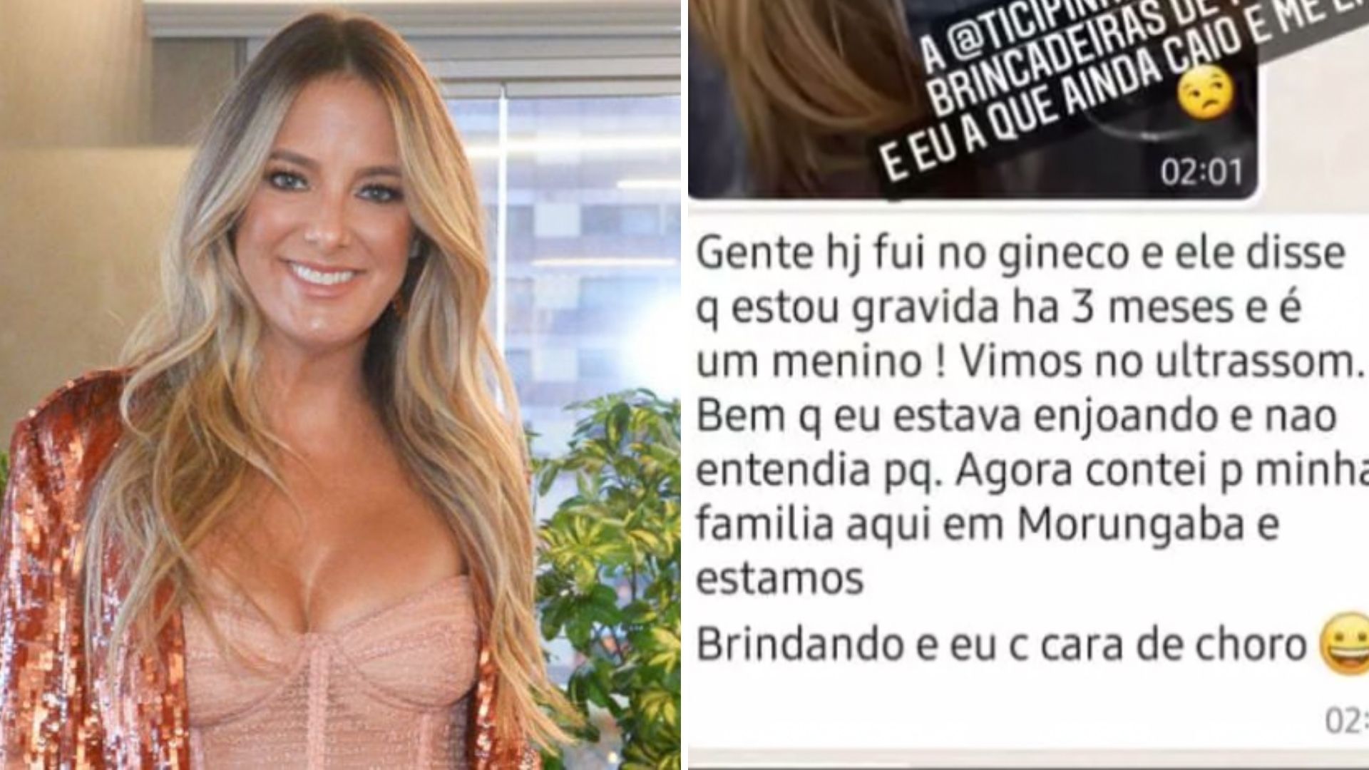 Grávida? Ticiane Pinheiro manda mensagem no grupo da família e intriga fãs