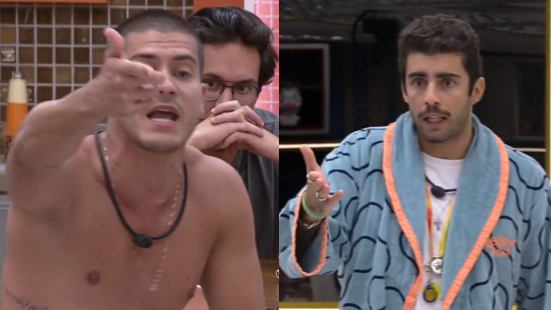 BBB22: Pedro Scooby e Arthur Aguiar quebram o pau: “Tá putinh*? Quer brigar?”