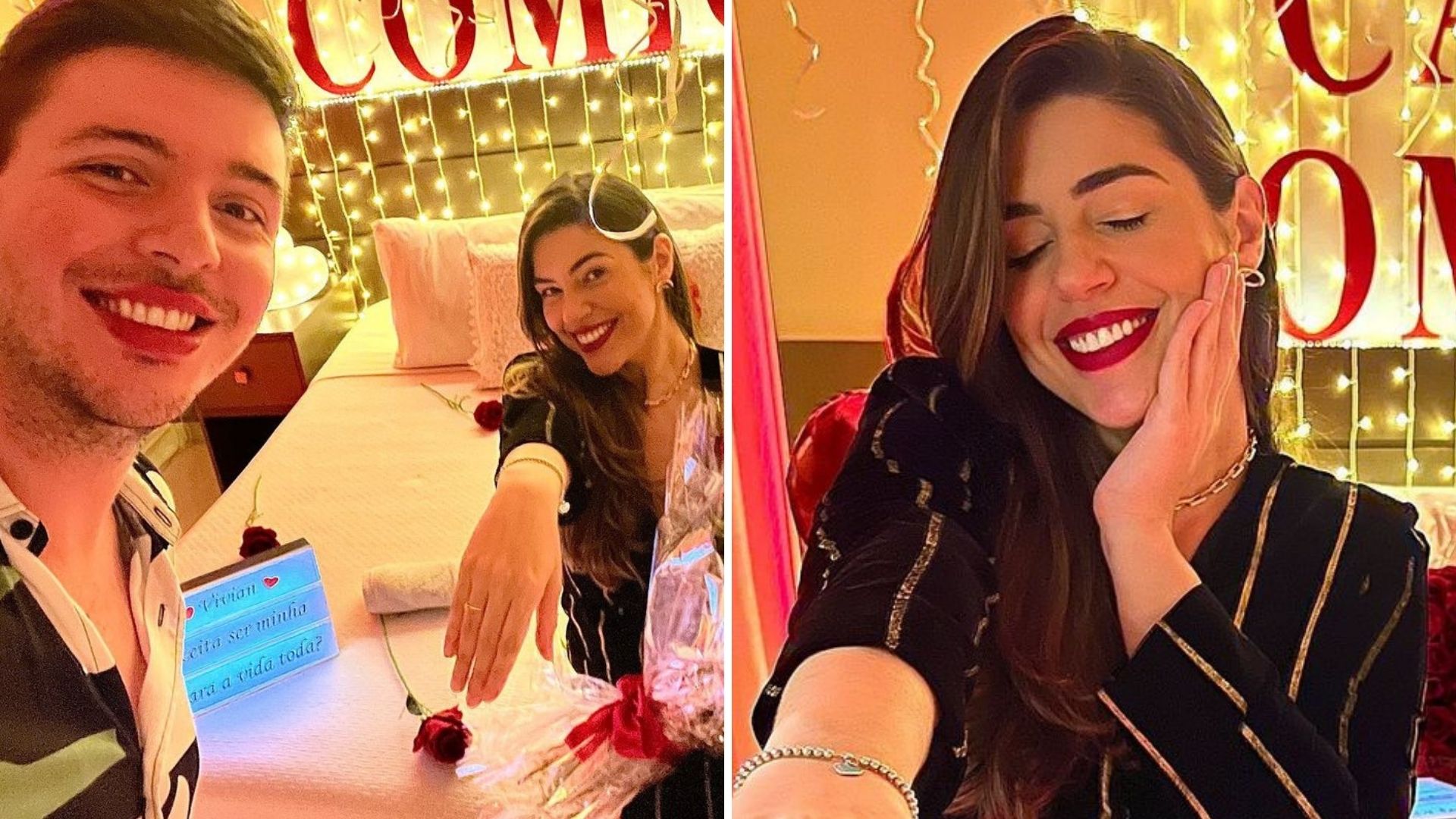 Ex-BBB Vivian Amorim é pedida em casamento em grande estilo e baba: “Bem clichê”