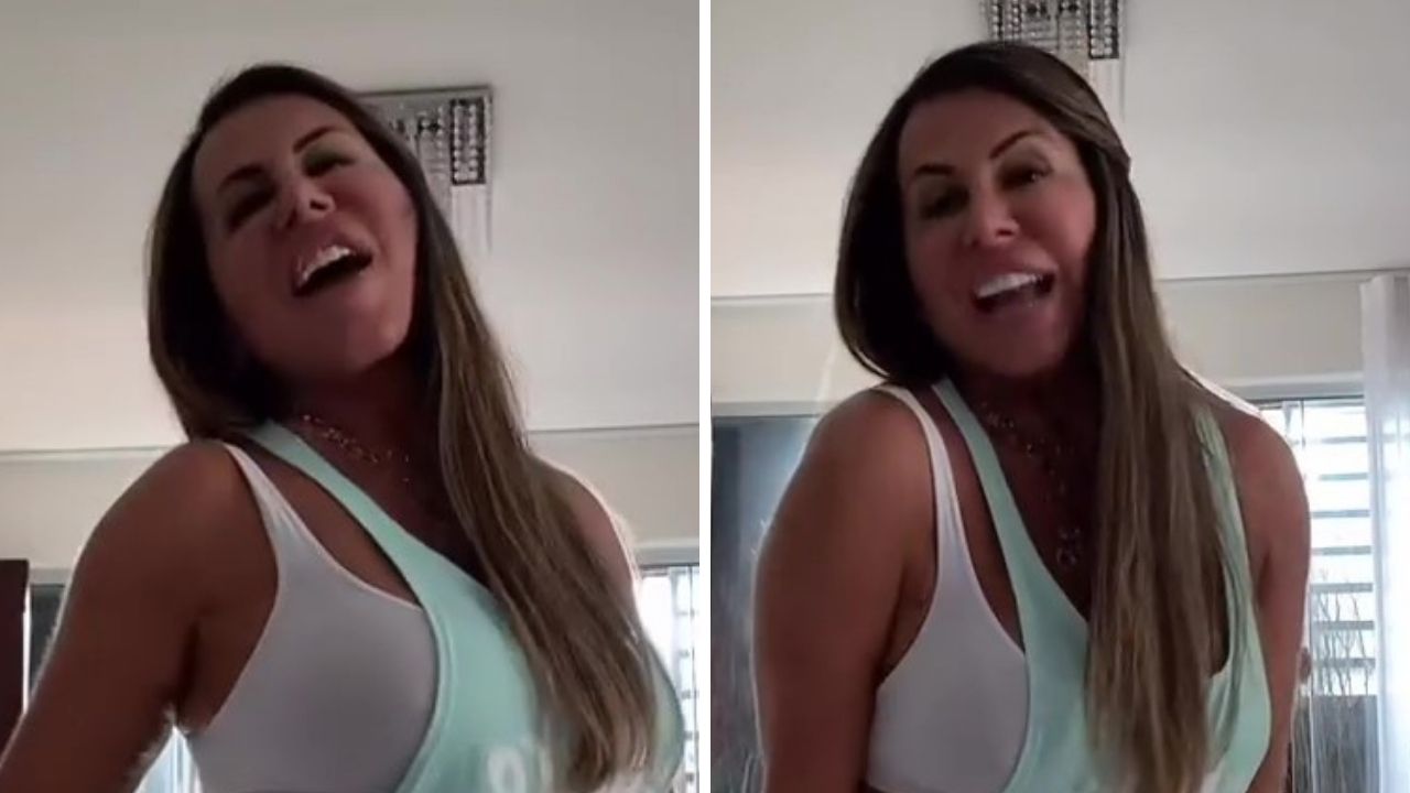 Afrontosa! Gretchen surge de microshortinho e joga indireta para invejosos: “Diz que me odeia, mas visita o meu perfil”